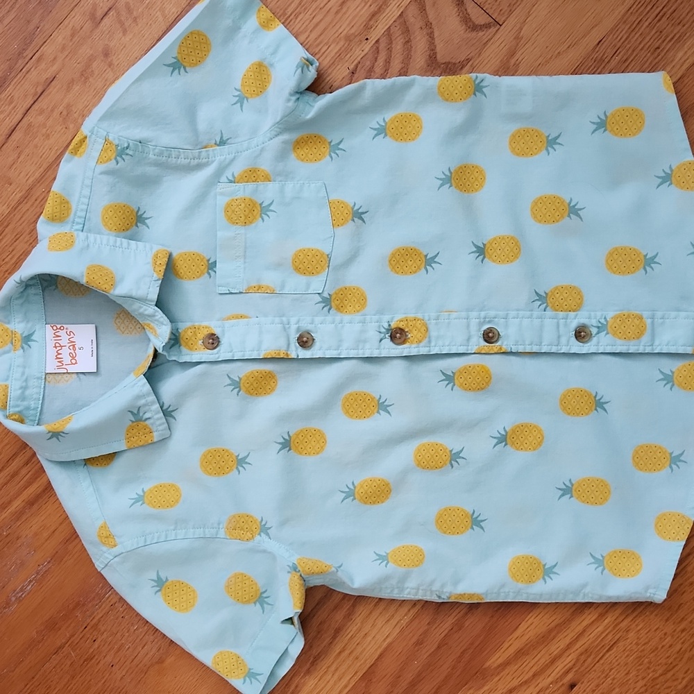 Pineapple Button Down Shirt Size 5